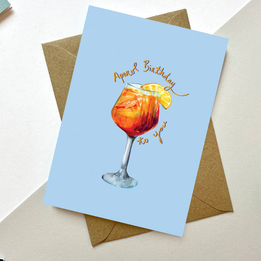 Aperol Birthday /Friend/Love/Celebration Card   - Winterberries