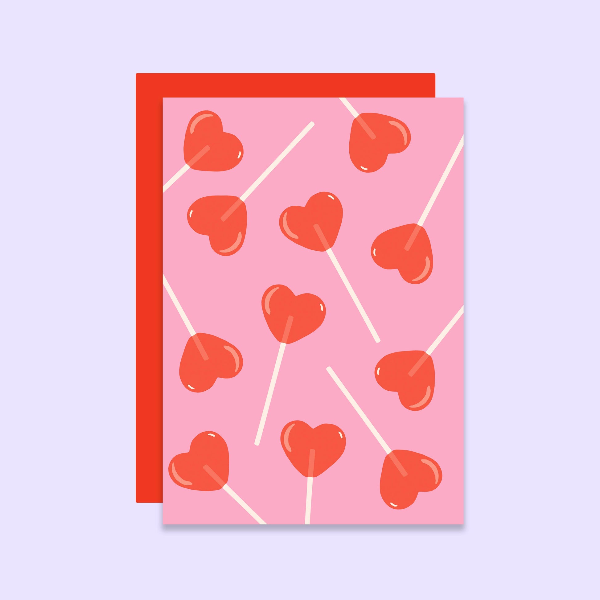 HEART LOVE LOLLIPOPS CARD - Winterberries