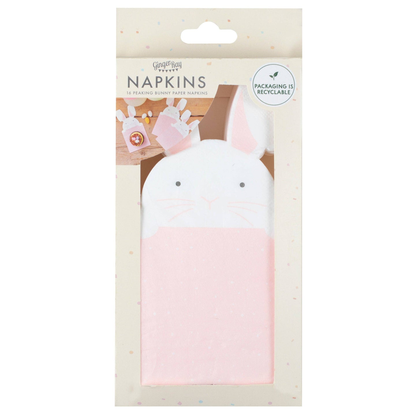 Peeking Bunny Easter Napkins - Winterberries