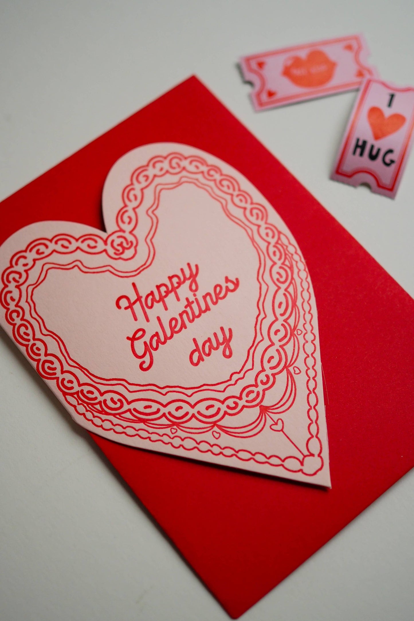 HAPPY GALENTINES CAKE HEART CARD - Winterberries