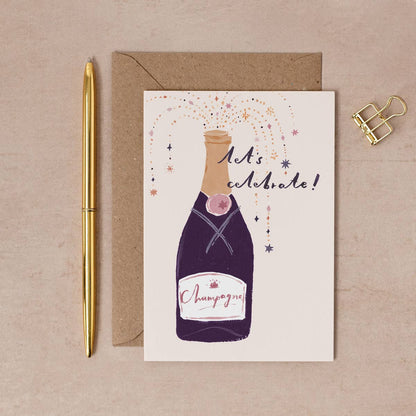 CHAMPAGNE CELEBRATE CARD - Winterberries