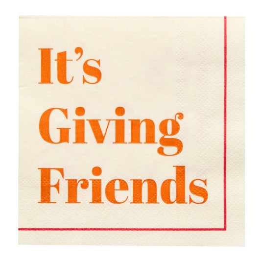 'It's Giving Friends' Cocktail Napkins/26pk - Winterberries