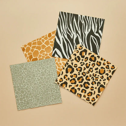 Animal Print Paper Napkins 16 Pack - Winterberries
