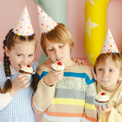 Partydeco Pastel Confetti Party Hats - Set of 6