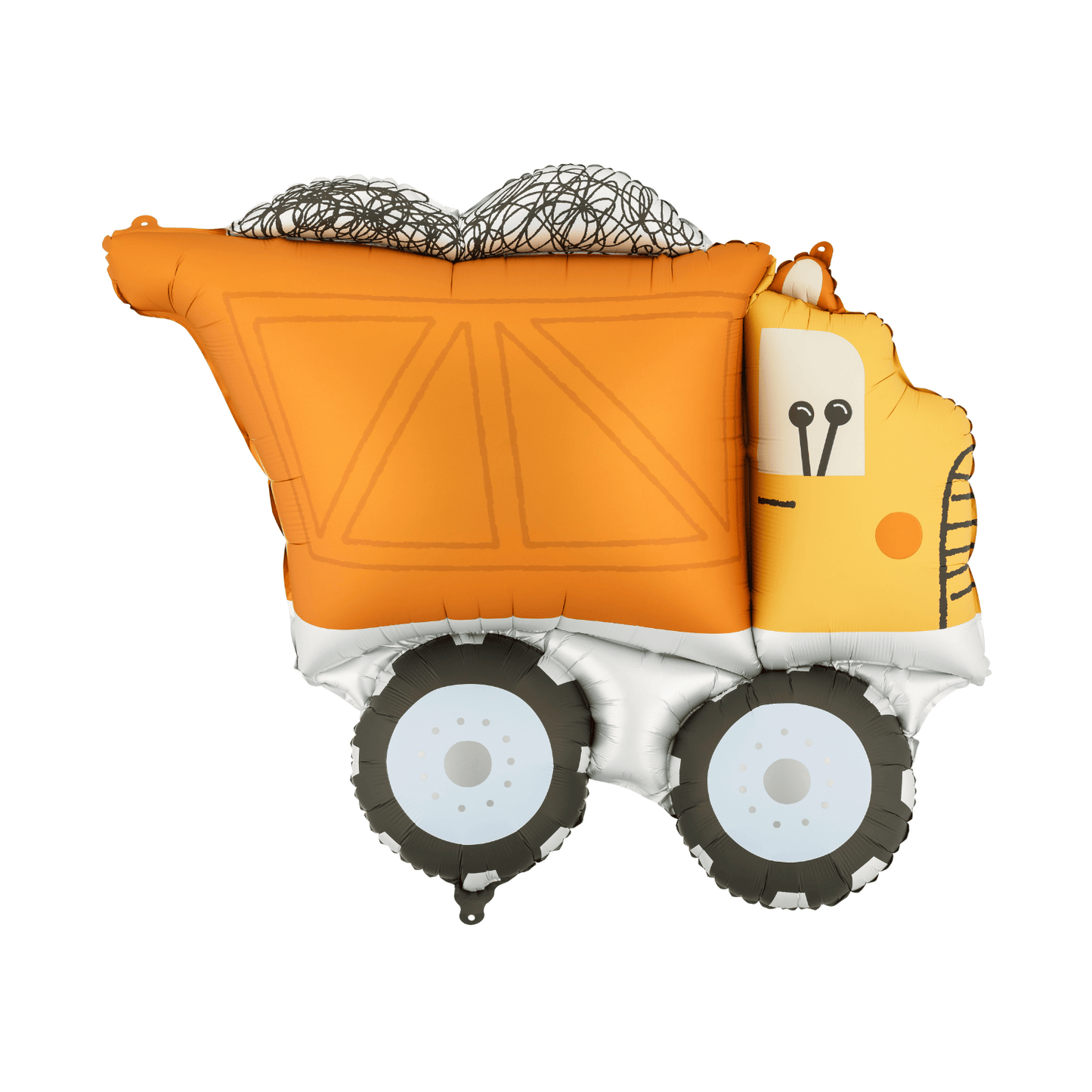 Partydeco Orange Truck Foil Balloon