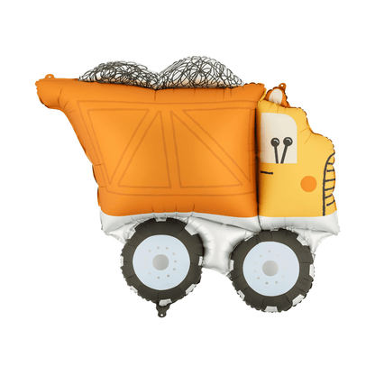 Partydeco Orange Truck Foil Balloon