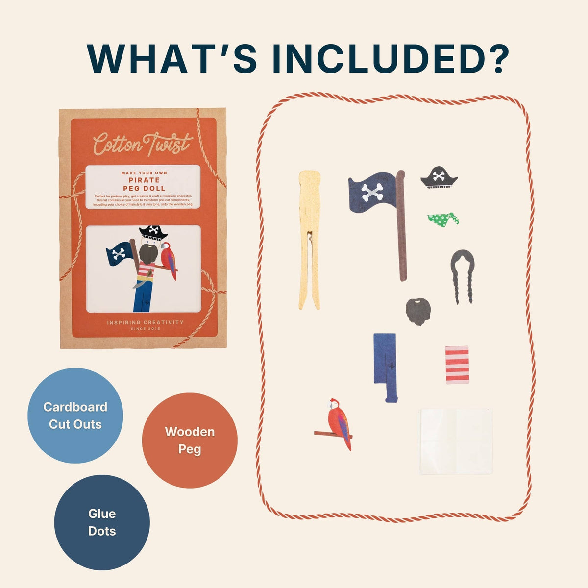 MAKE YOUR OWN PIRATE PEG DOLL