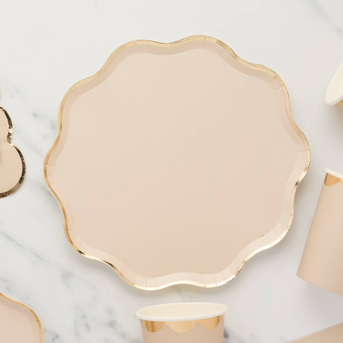 Champagne Paper Plates 8 Pack