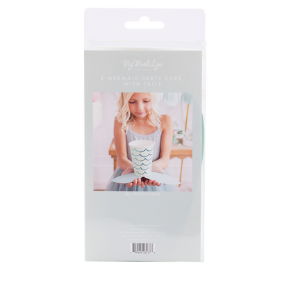 SEA1011 - Mermaid Tail Paper Party Cups - 12 oz - Winterberries
