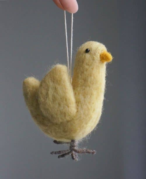 WOOL CHICK ORNAMENT - Winterberries