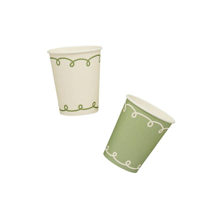 Botanical Paper Cups - Pack of 8