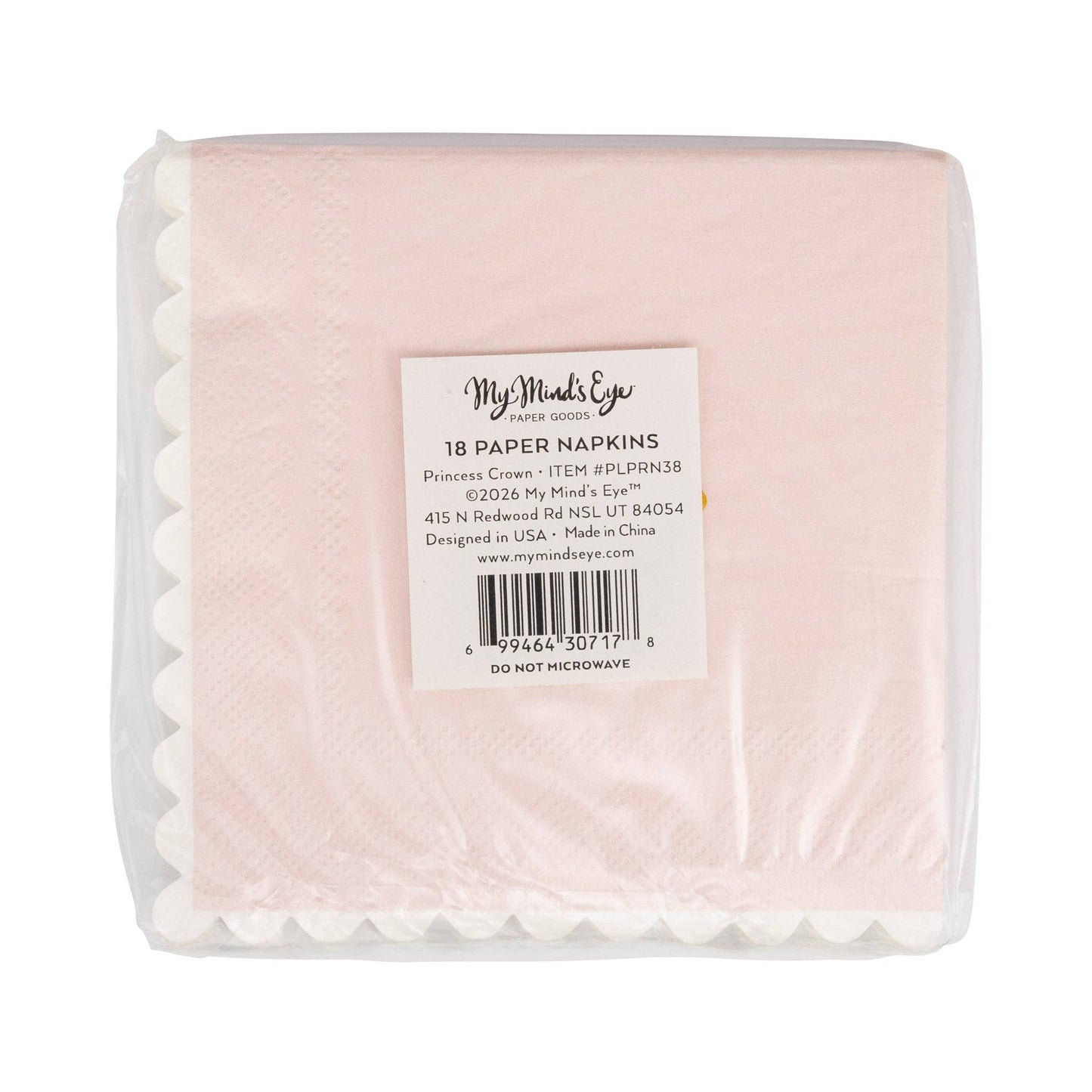 PLPRN38 - Foil Princess Crown Cocktail Napkin (18ct) - Winterberries