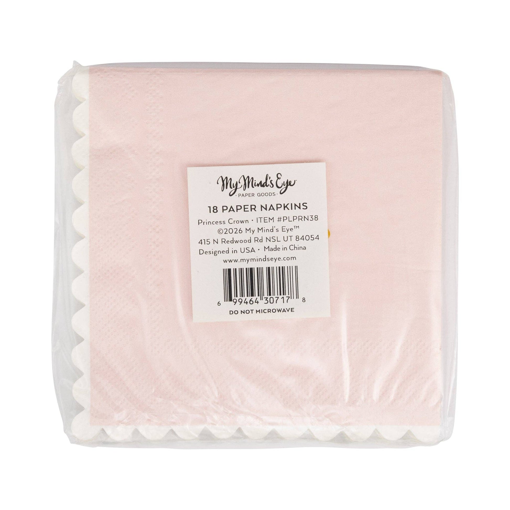 PLPRN38 - Foil Princess Crown Cocktail Napkin (18ct) - Winterberries