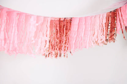 Pretty in Pink Fringe Canopy Banners (Set of 2)