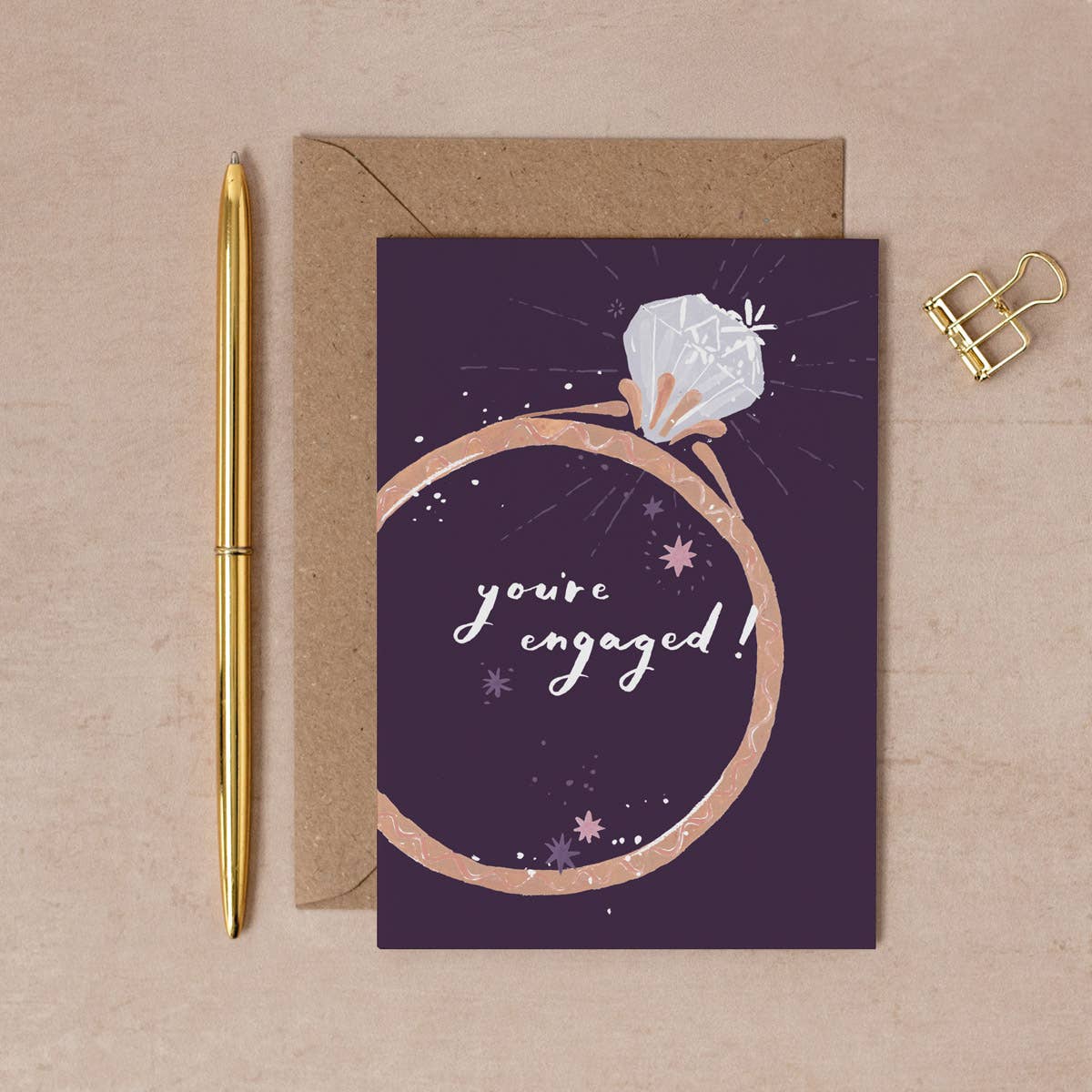 ENGAGEMENT RING CARD - Winterberries