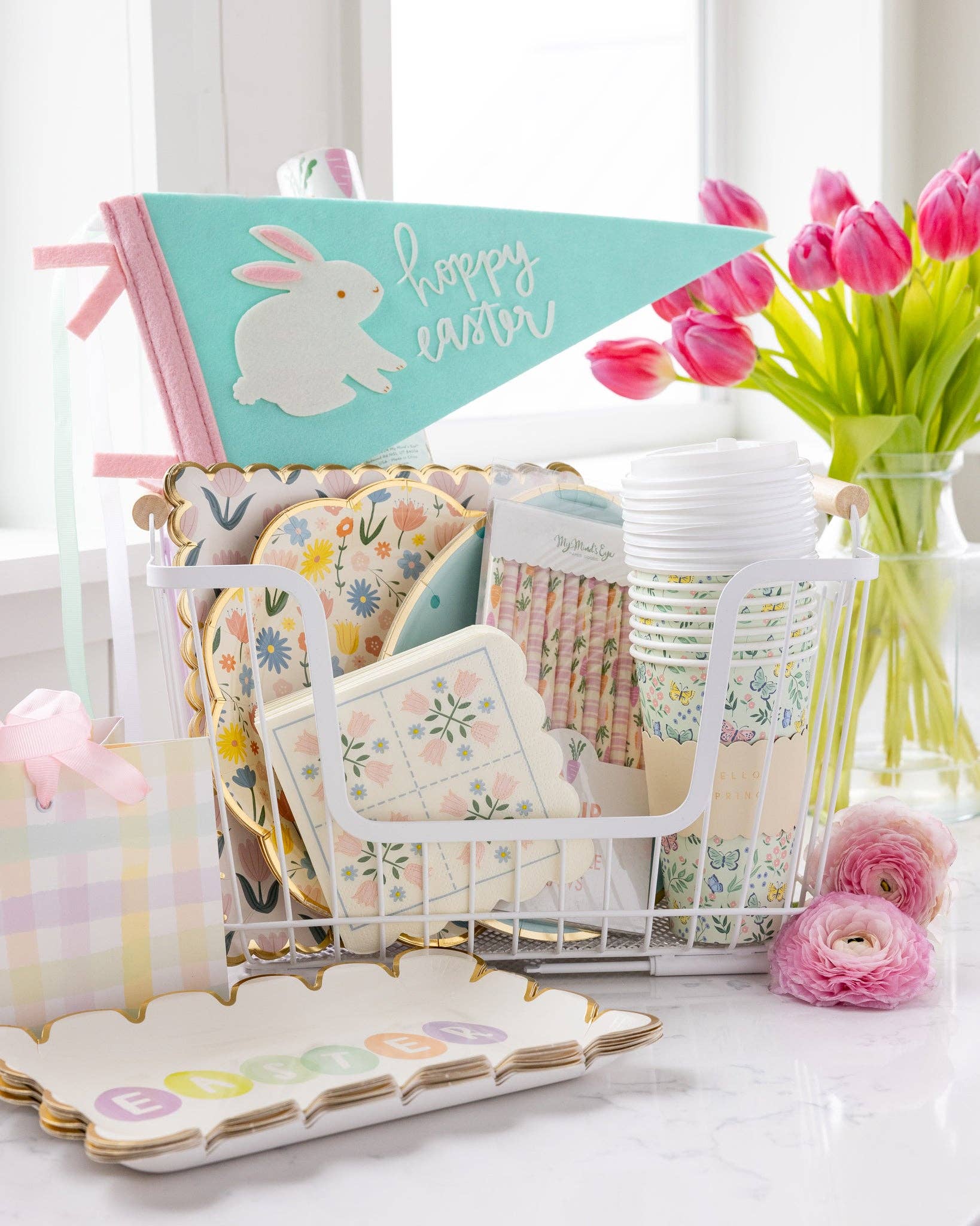 PLGBS90 - Spring Check Gift Bag Set - Winterberries