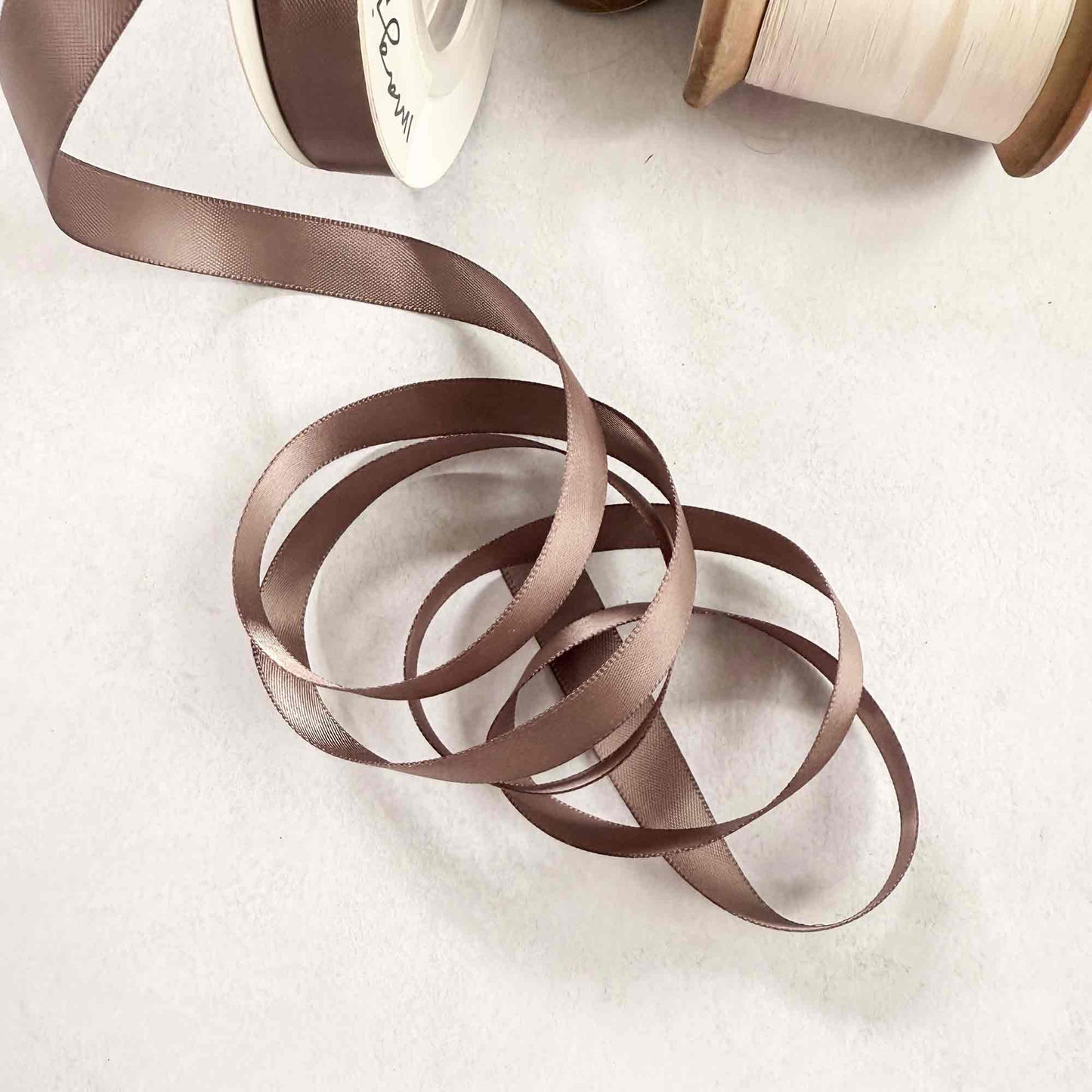 Chocolate Chip Satin Ribbon |10 Meter Rolls | Various Widths - Winterberries