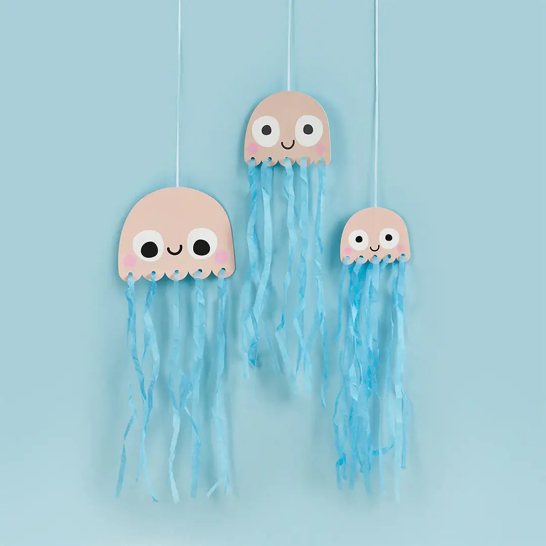 Hanging Jellyfish With Tissue Tassels 3 Pack - Winterberries