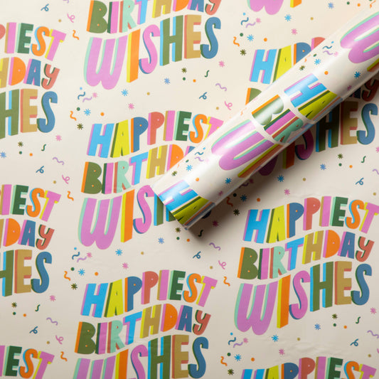 Raspberry Blossom Happy Birthday Wrapping Paper 3m