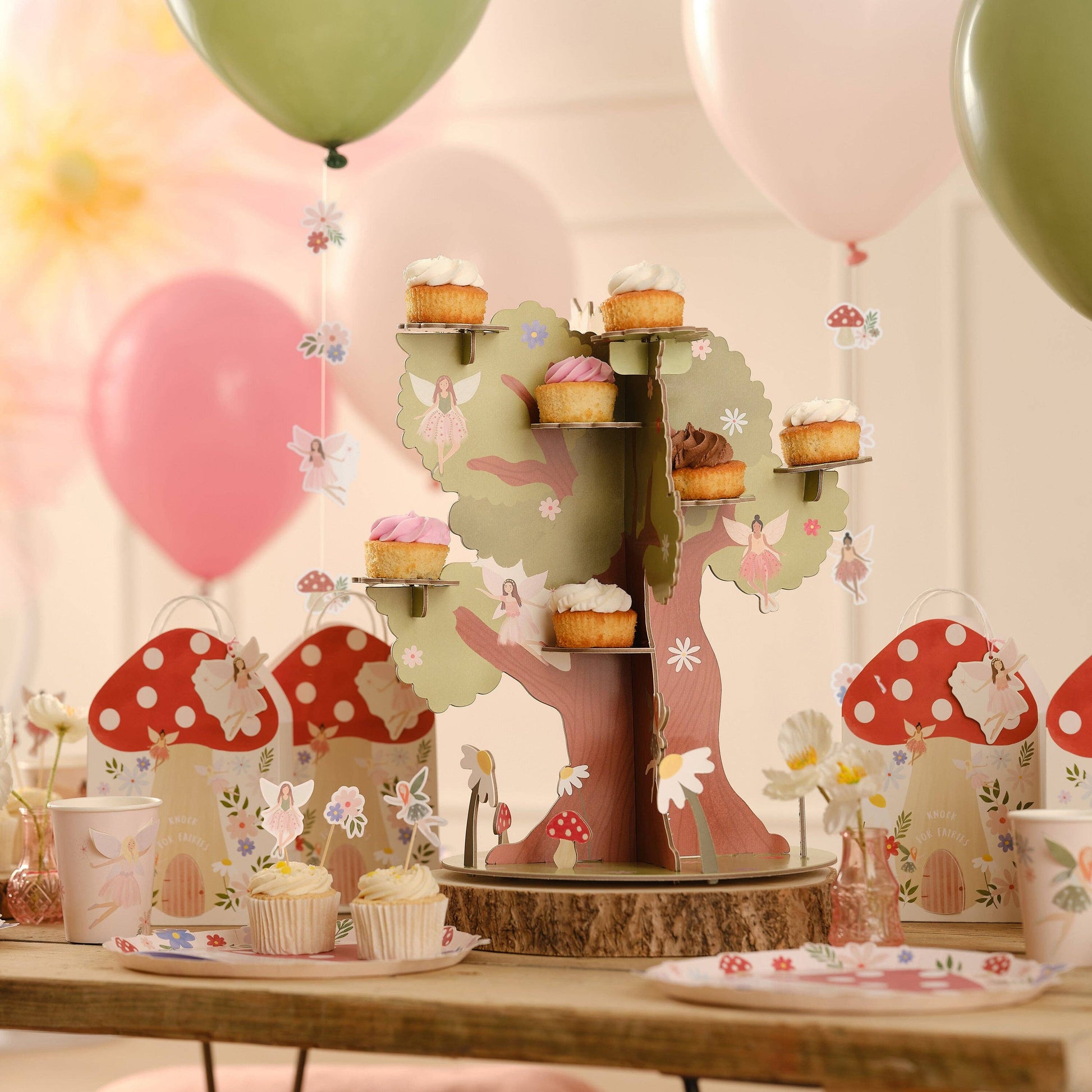 Toadstool Shaped Party Bags - Winterberries