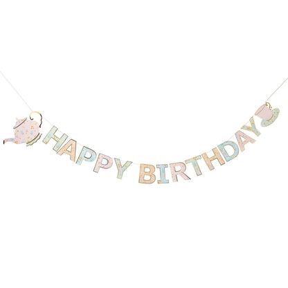 Tea Party 'Happy Birthday' Card Banner 2.5m