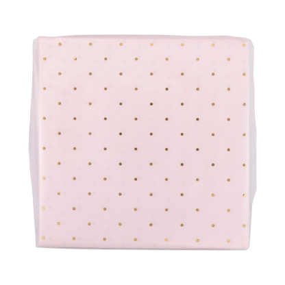 PLPRC38 - Princess Polka Dot Cocktail Napkin - Winterberries