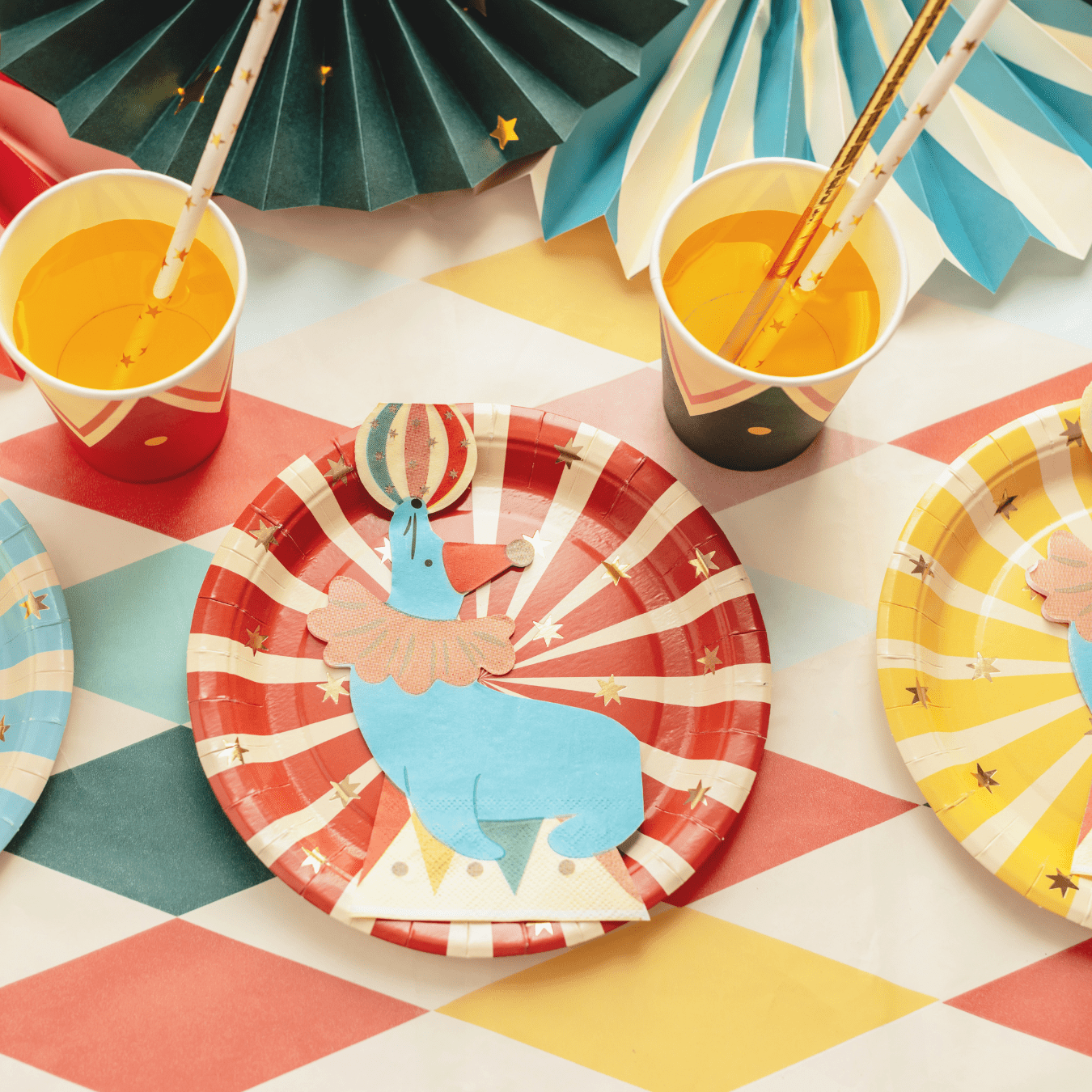 Partydeco Circus Party Stripes Small Plates x 6