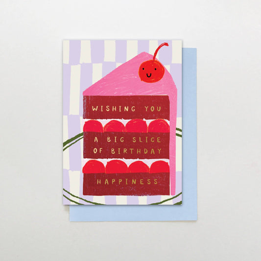 SR03 - Slice Of Birthday Happiness Card - Winterberries