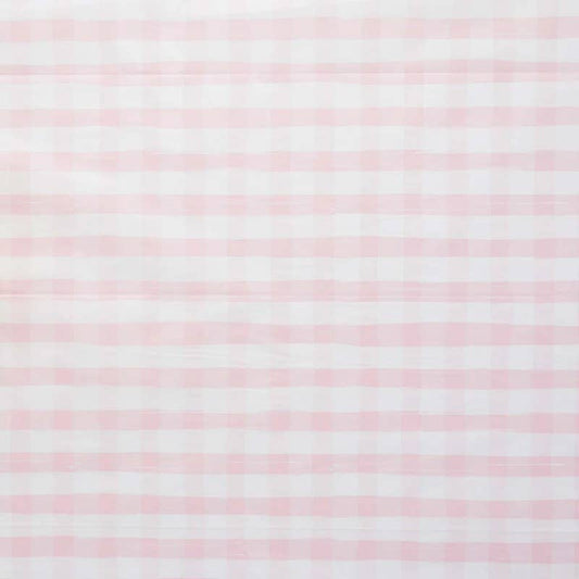Pink Gingham Paper Tablecloth (2.6 X 1.4 Metres) - Winterberries