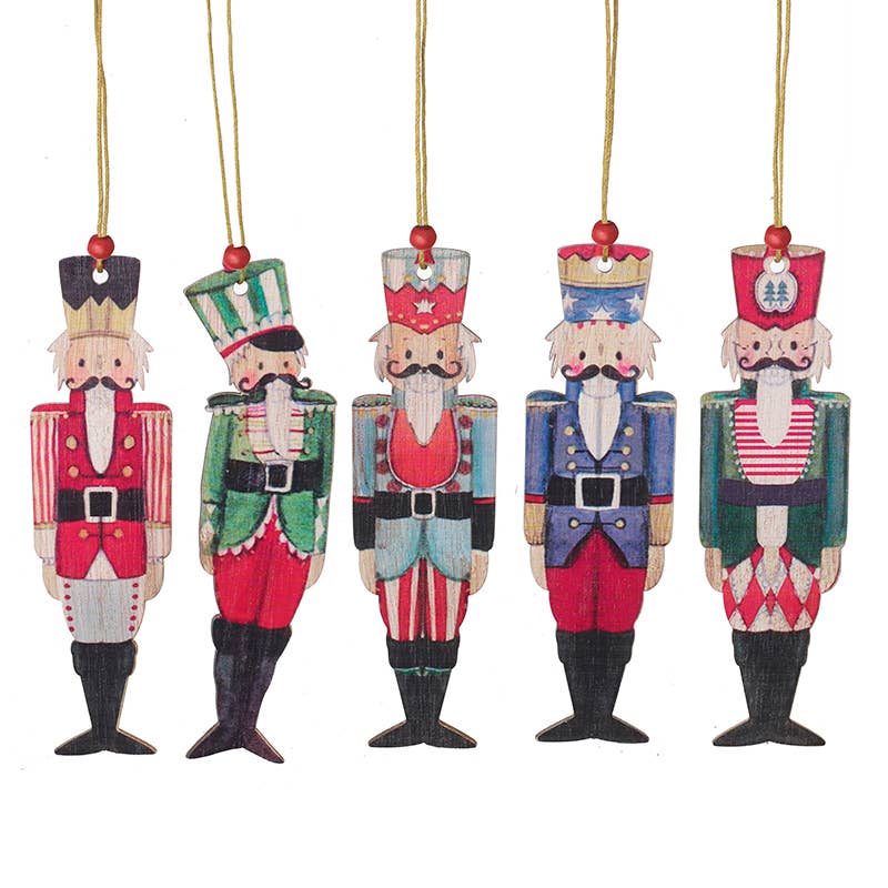 WOODEN HANGING NUTCRACKERS MIX DECS