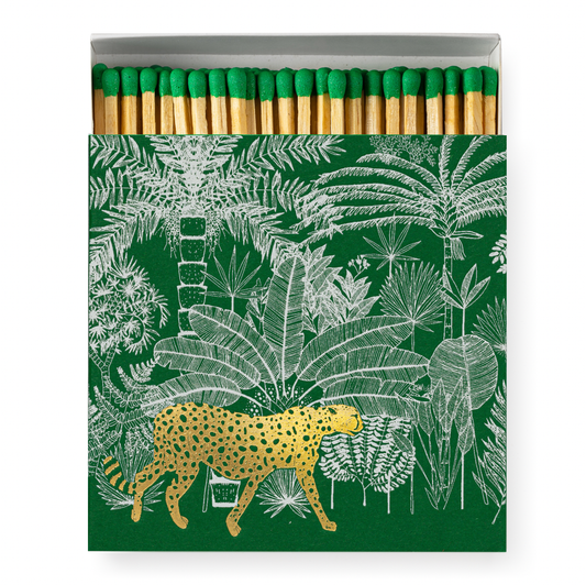 GREEN CHEETAH IN JUNGLE MATCHBOX - Winterberries