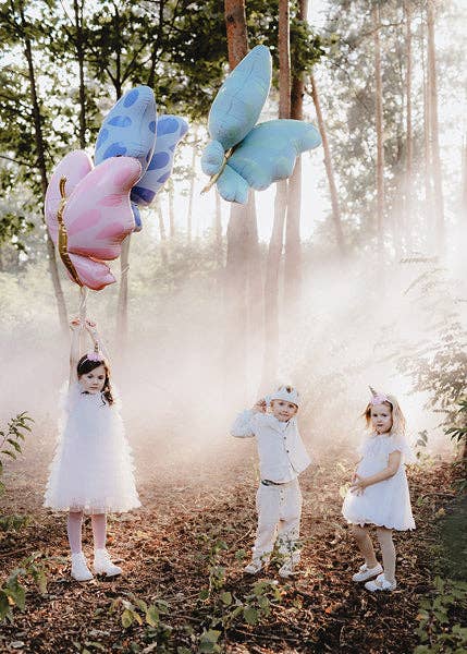 27" PINK BUTTERFLY DEFLATED FOIL BALLOON - Winterberries