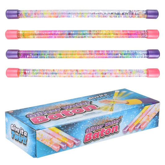 12" GLITTER WATER BATON - Winterberries