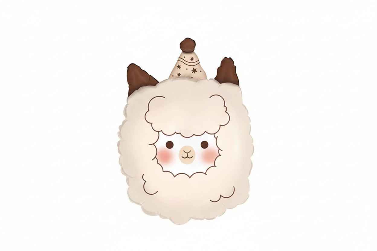 PARTY HAT THEME FOIL DEFLATED BALLOON - Winterberries