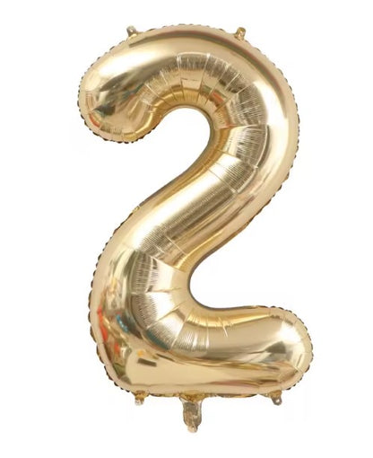 40" NUMBER '2' DEFLATED FOIL BALLOON