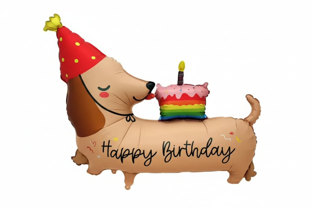 PARTY HAT THEME FOIL DEFLATED BALLOON - Winterberries