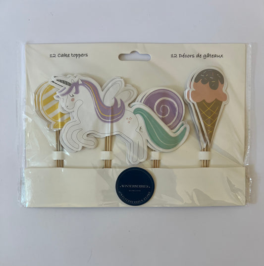 x12 Sweet Unicorn Toppers