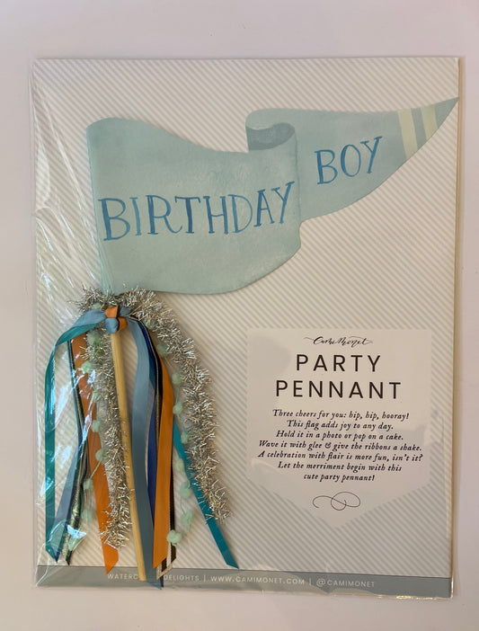 BIRTHDAY BOY PARTY PENNANT - Winterberries