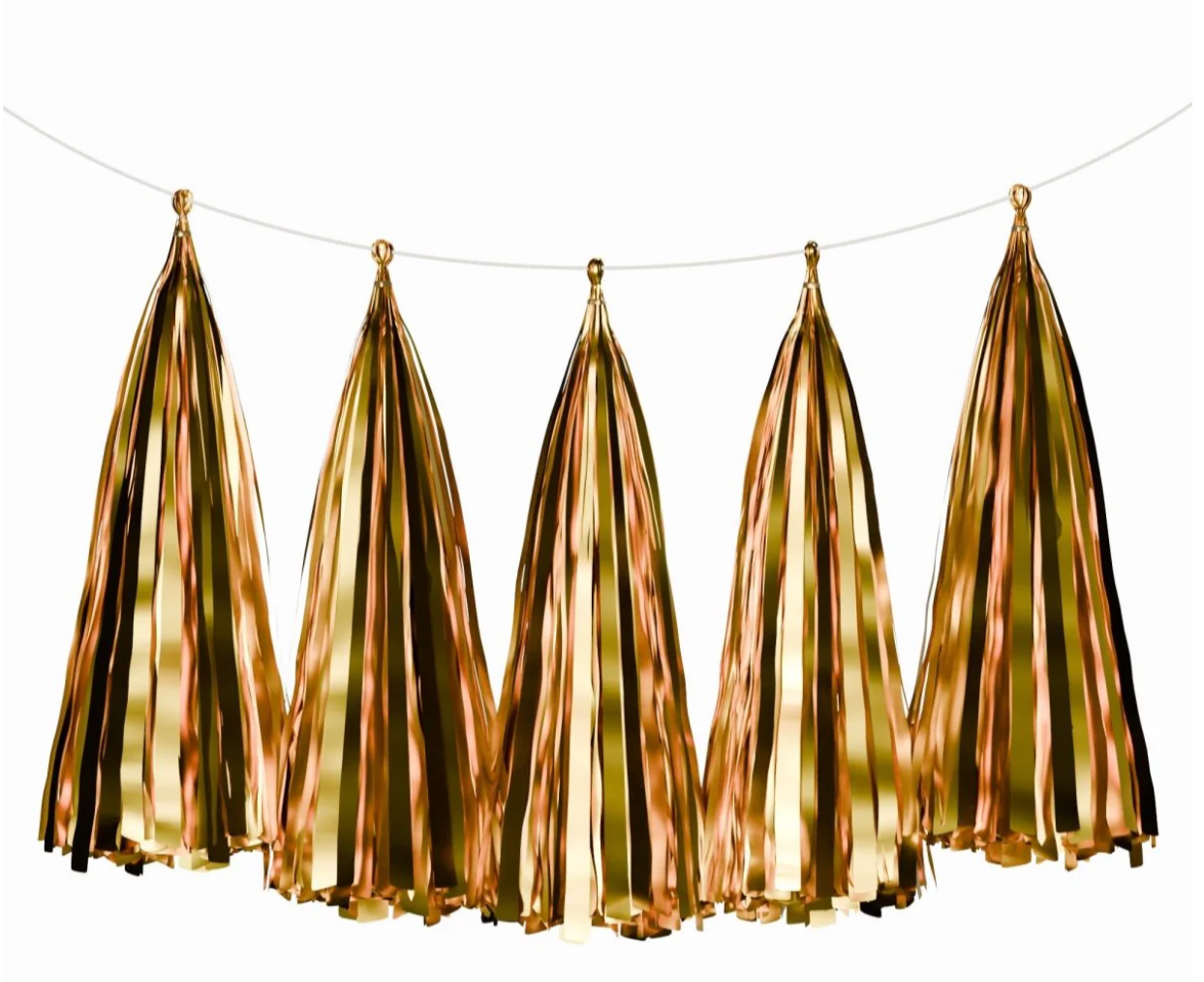 TISSUE PAPER TASSELS GARLAND - Winterberries