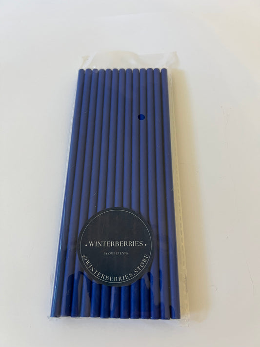 x25 Dark Blue Straws