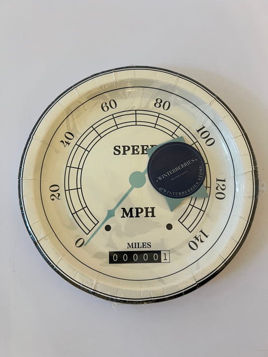 x8 MILES PER HOUR SPEEDOMETER PAPER PLATES - Winterberries