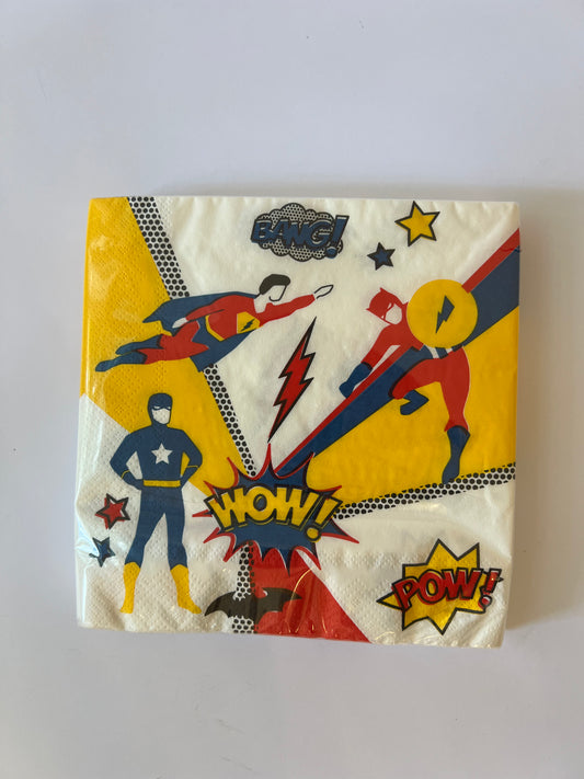 x20 SUPERHERO PAPER NAPKINS