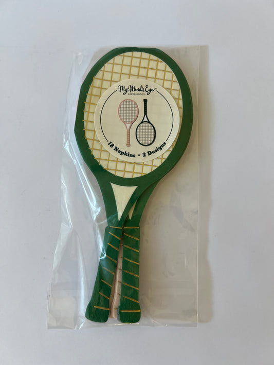 x18 TENNIS RACKET COCKTAIL PAPER NAPKINS