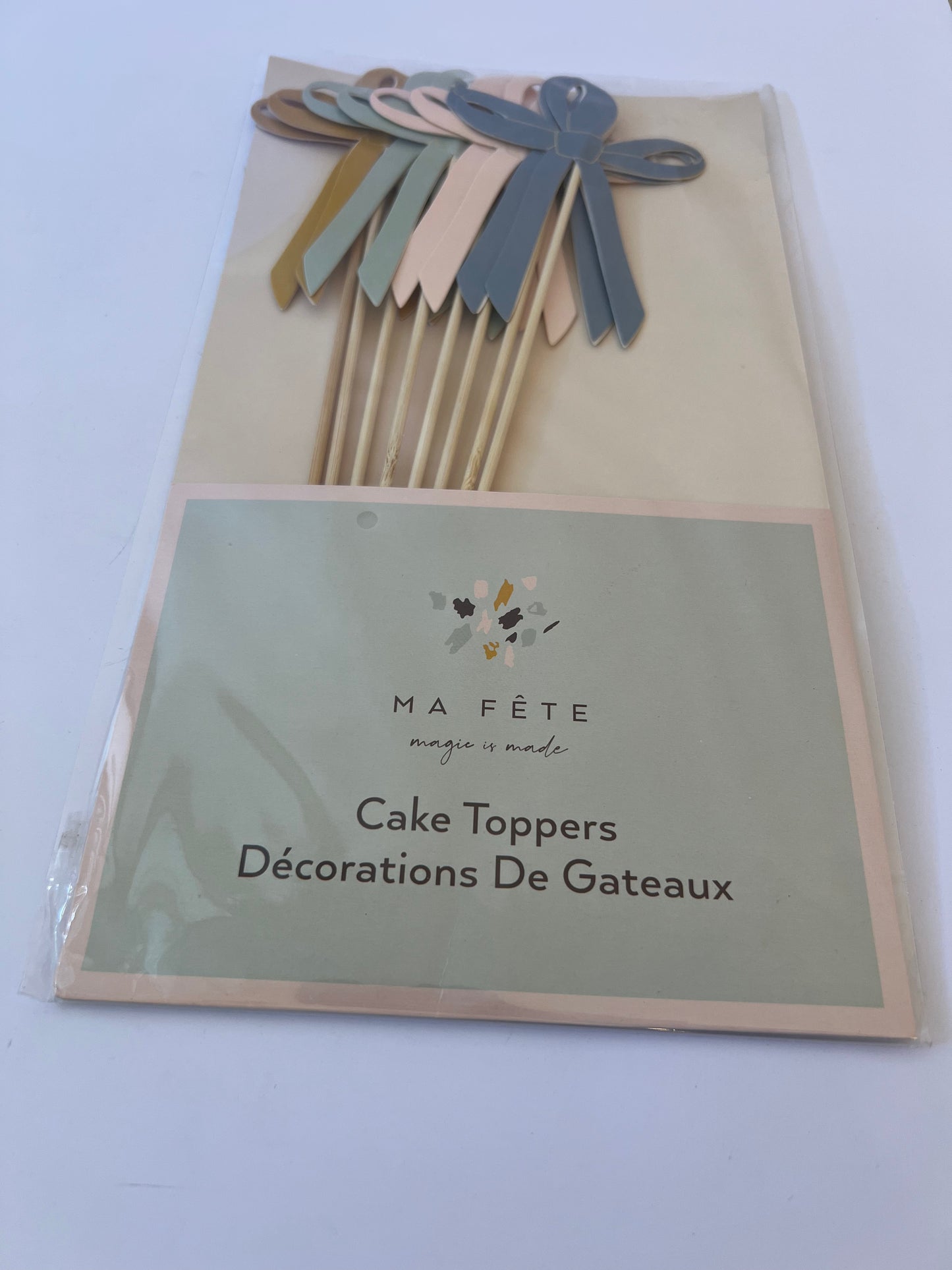 x8 Bows Cake Toppers - Winterberries