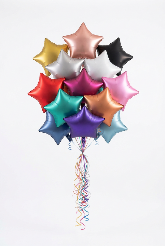 18" MATTE STAR DEFLATED FOIL BALLOON - Winterberries