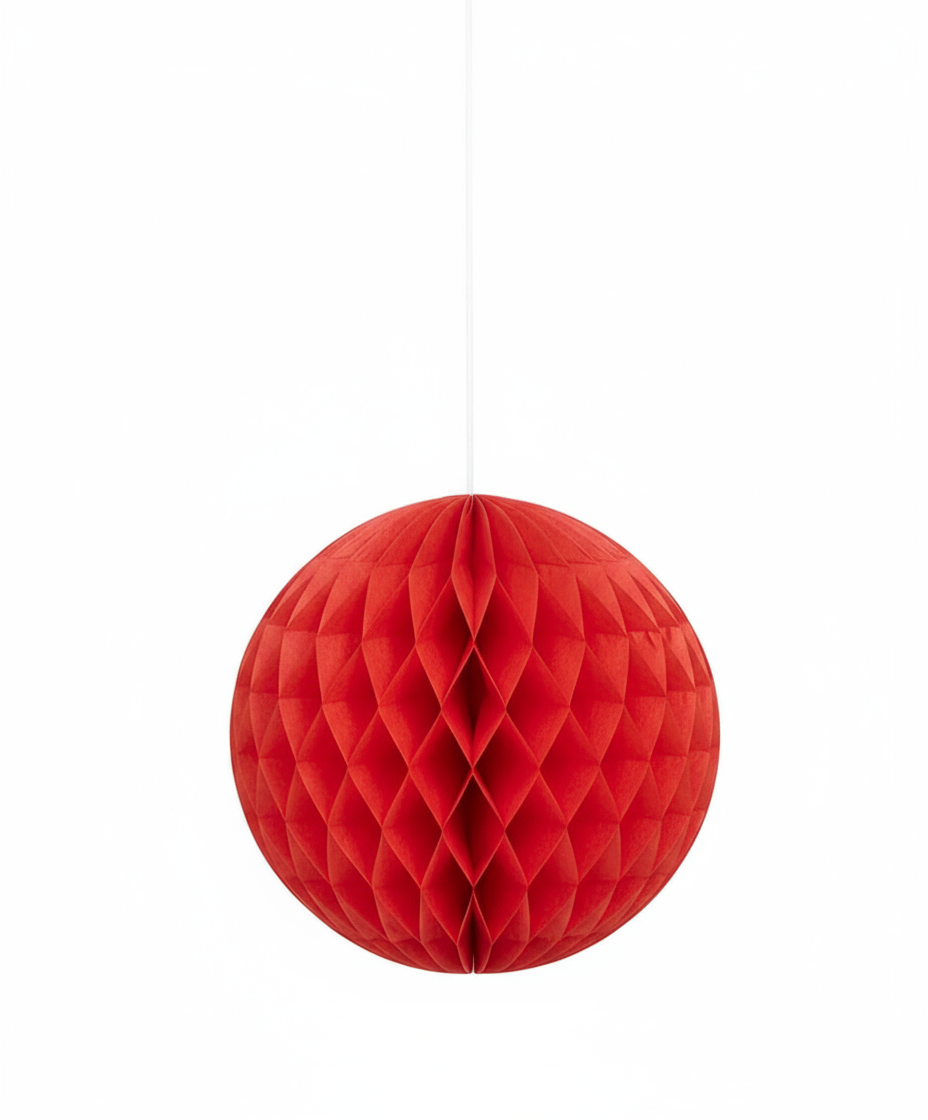 PAPER HONEYCOMB BALL - Winterberries