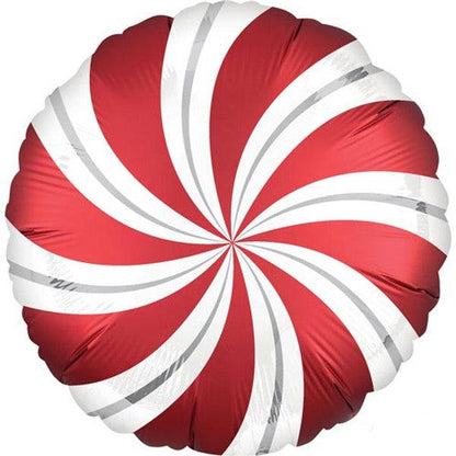 18" Red Candy Swirl Balloon - Winterberries