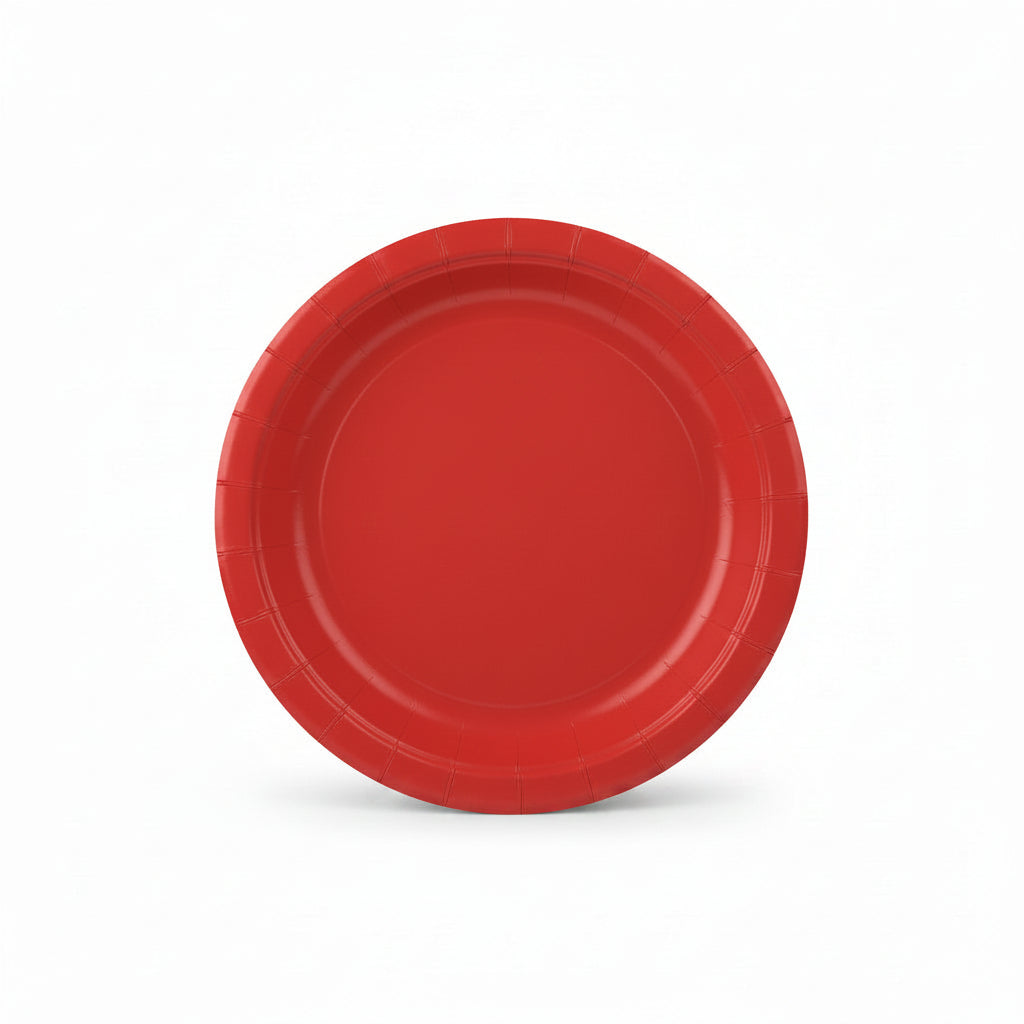 x10 SOLID COLOUR PAPER PLATES - Winterberries