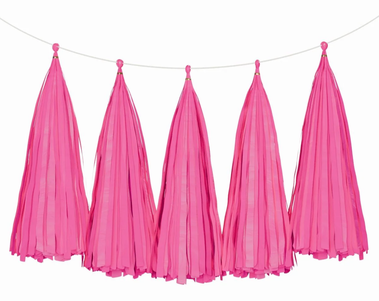TISSUE PAPER TASSELS GARLAND - Winterberries