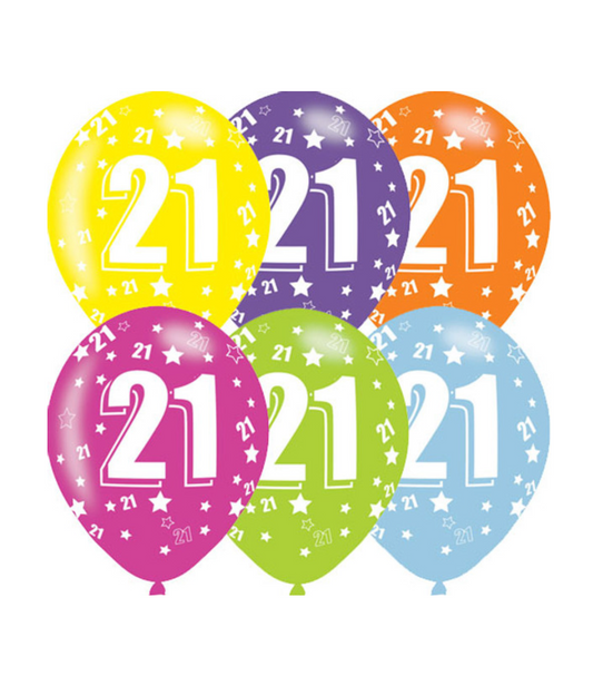 11" AGE ASSORTED LATEX BALLOONS BOUQUET